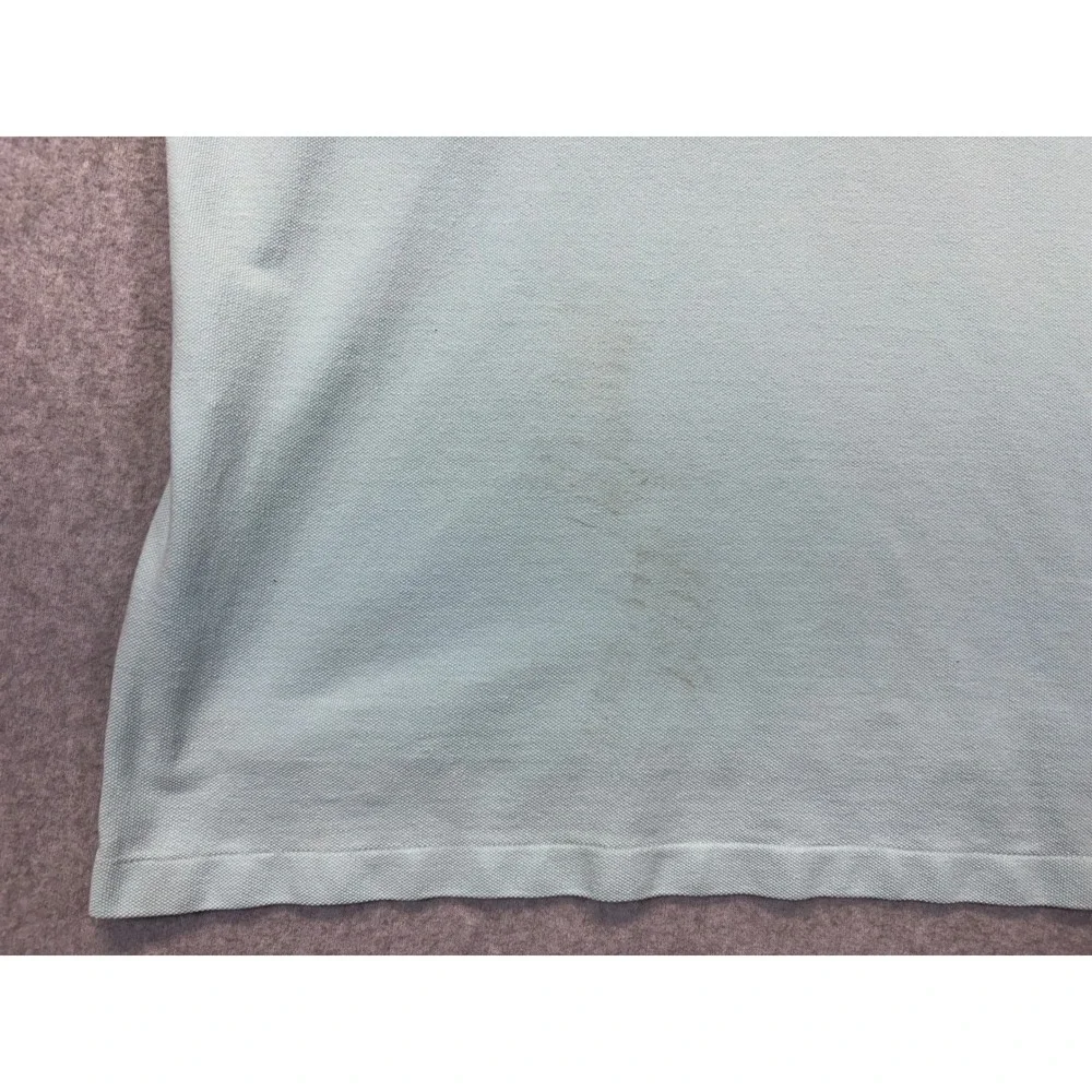 Polo Ralph Lauren Mens Large Light Blue Short Sleeve Pique Polo Yellow Pony